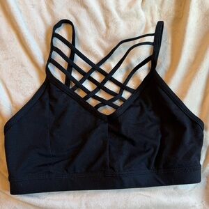 Capezio Black Strappy dance sports bra